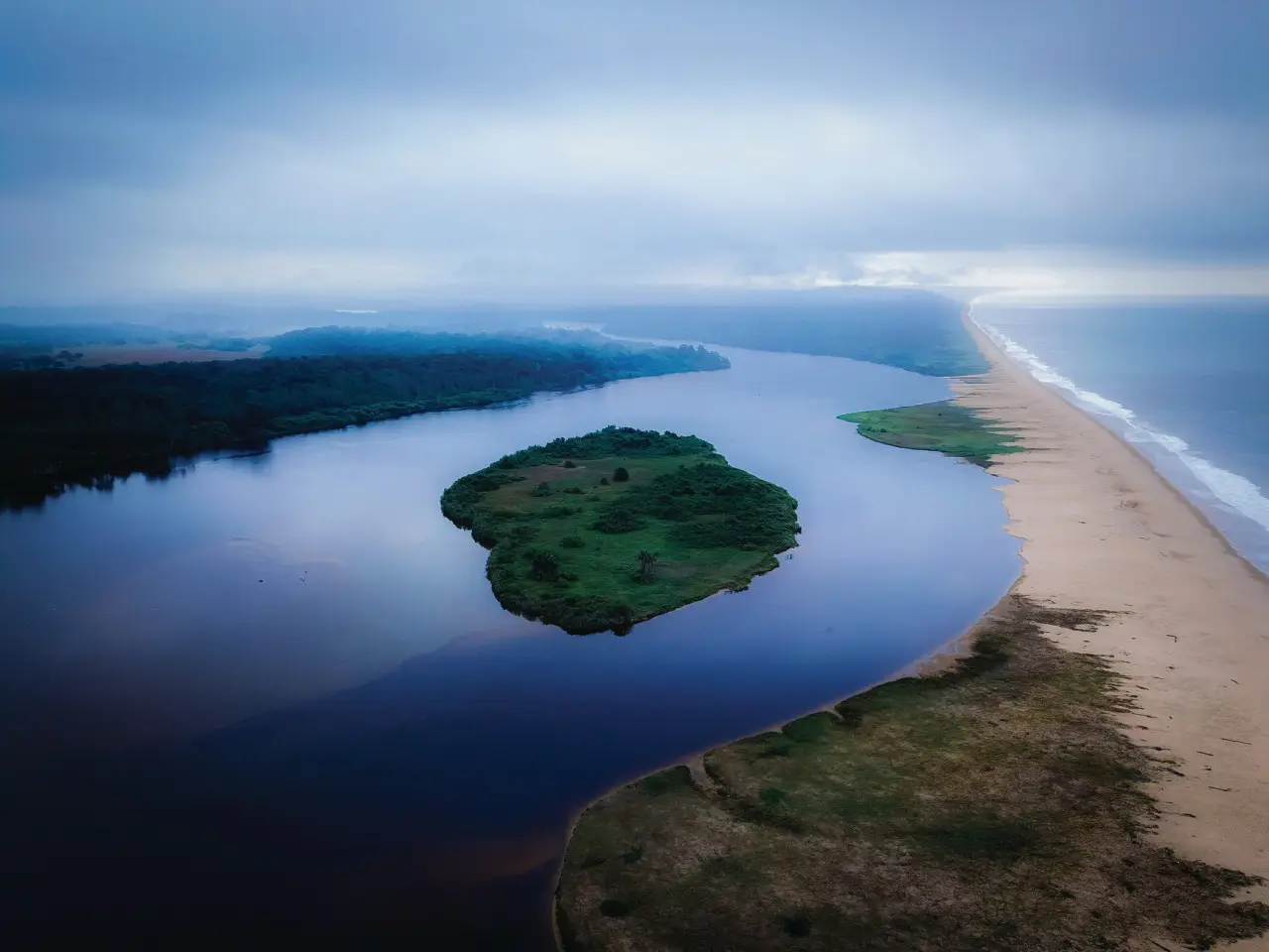Conkouati-Douli National Park coastline in Congo-Brazzaville